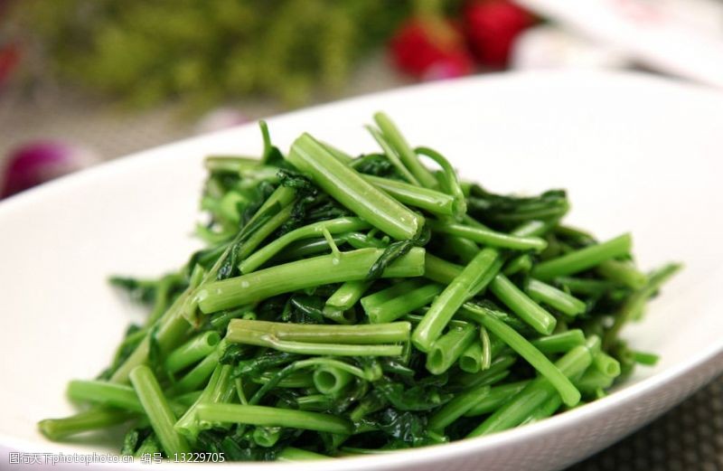 清炒空心菜图片素材