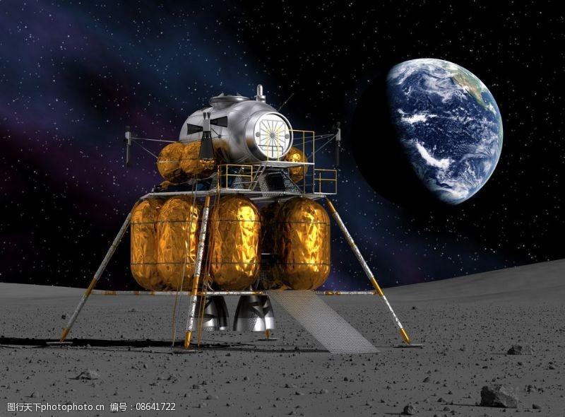 载人登月图片素材