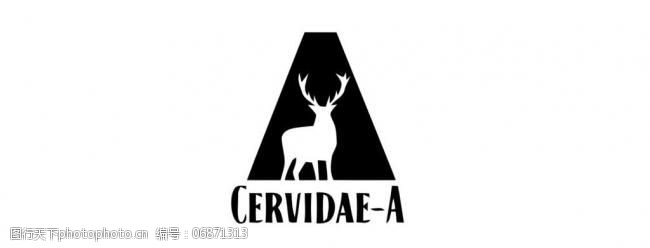 英文字母矢量素材鹿角logo图片