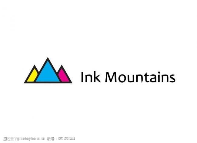 方形标签山峰logo图片