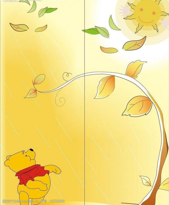 韩国花纹图库矢量小熊插画图片