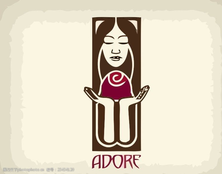 创意文字排版女性logo
