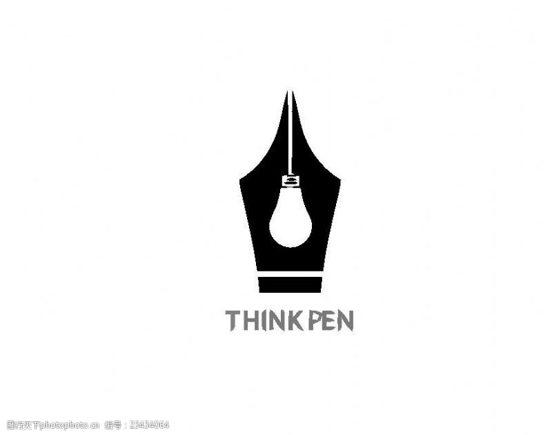创意文字排版铅笔logo