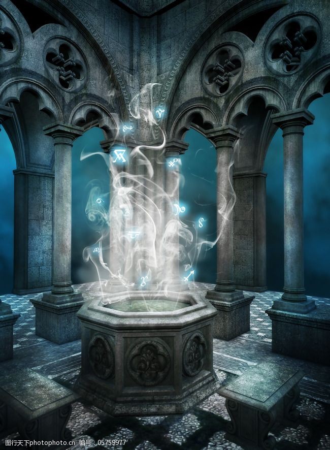 蓝色仙境免费下载蓝色绒梦幻魔法背景素材