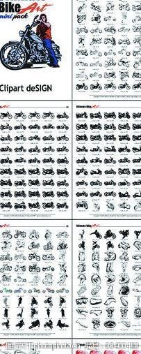 烟囱手册经典摩托车矢量素材图片