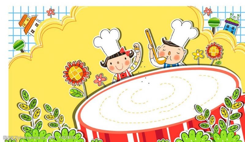 厨师卡通人物烹饪小厨师图片