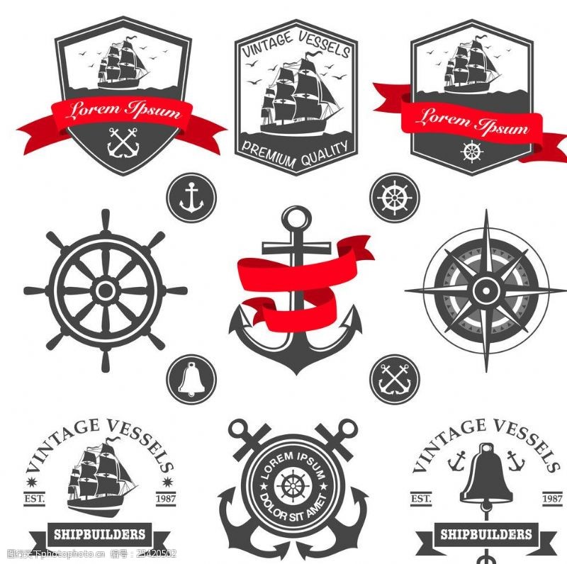 象征标识海洋徽章logo