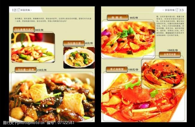 餐饮画册泰国菜图片