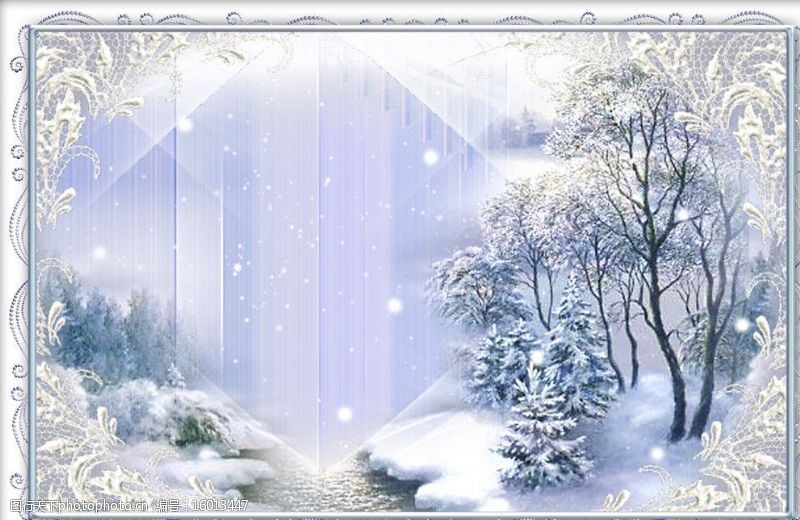 写真集冬季背景模板图片