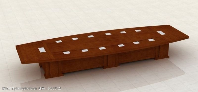 家具模型6米会议桌图片