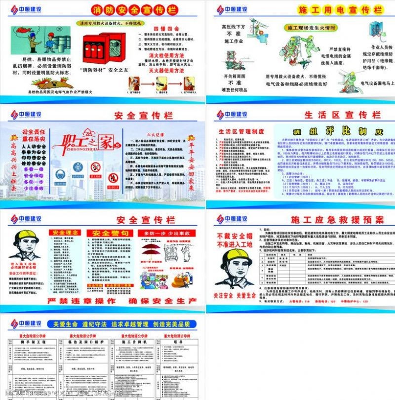 应急示意图工地宣传栏