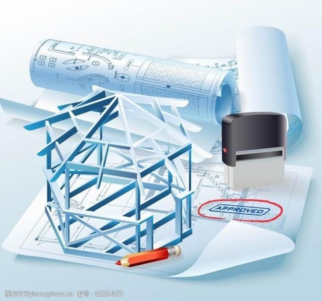 别墅模型素材建筑工程图纸办公用品模型楼宇图片