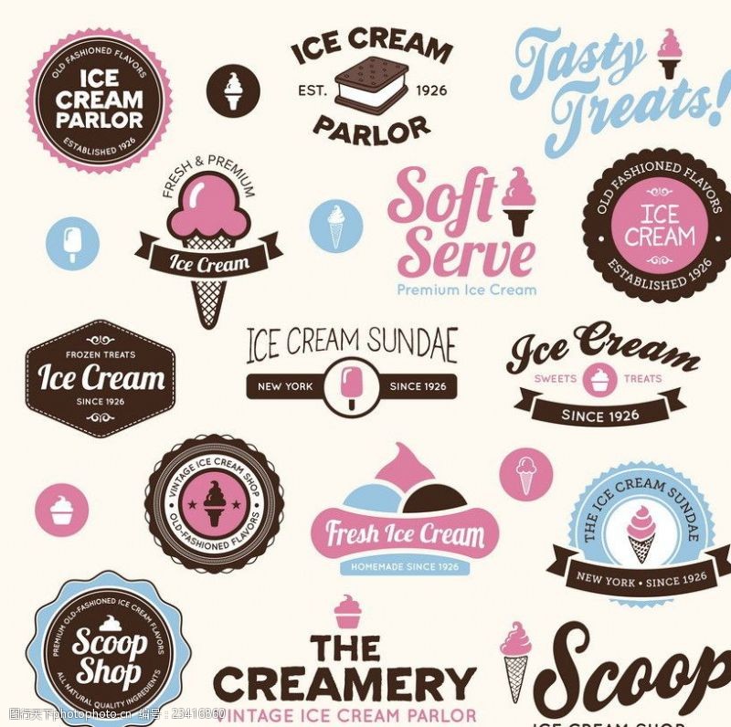 不干胶标贴冰淇淋标签
