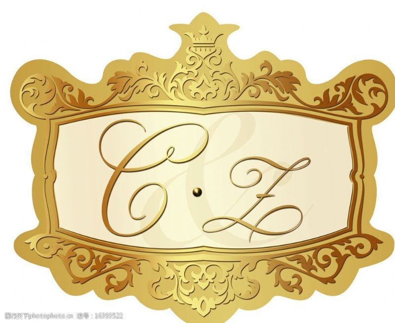 土豪金源文件婚礼logo设计图片