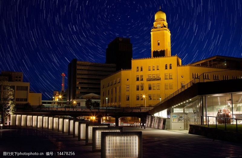 塔楼日本横滨海关大楼明星步道图片