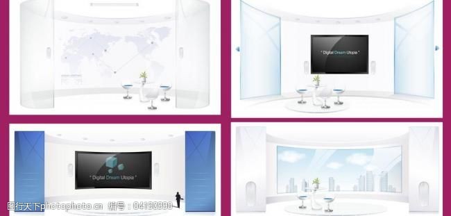 世界建筑设计商务展示商务背景图片