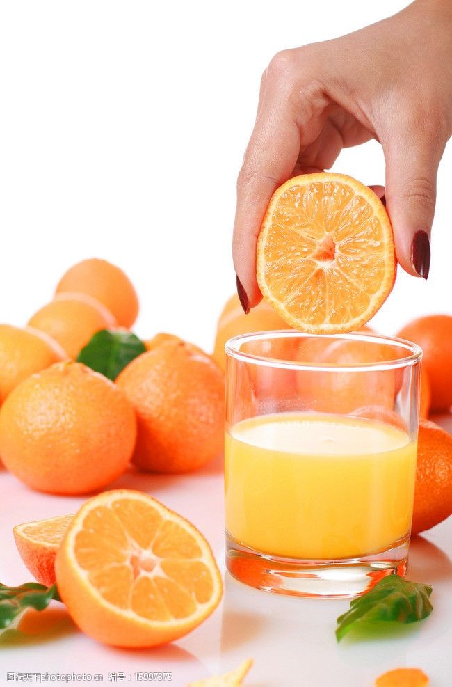 解渴橘子汁图片