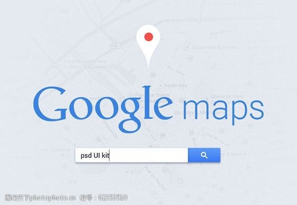 mapsGoogle地图UI界面psd