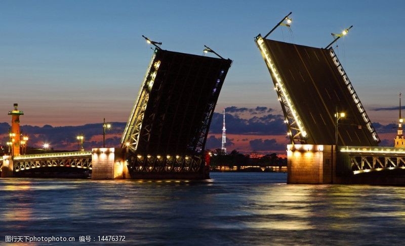 吊桥圣彼得堡大桥图片
