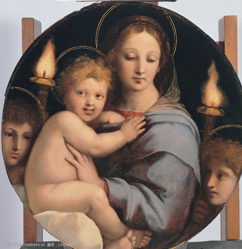 慈母圣母抱耶稣图片