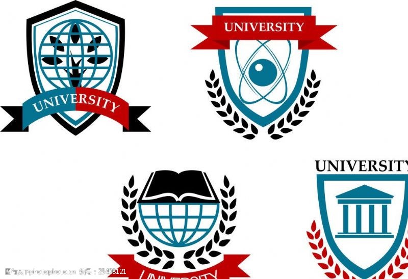 象征标识大学学院标签贴纸