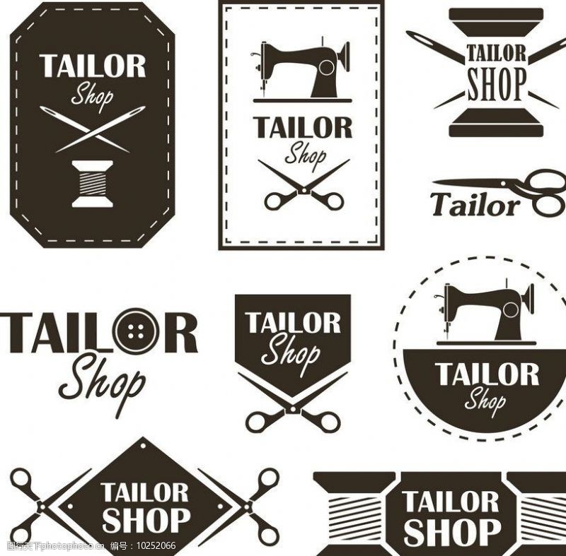 缝纫机裁缝标签图片