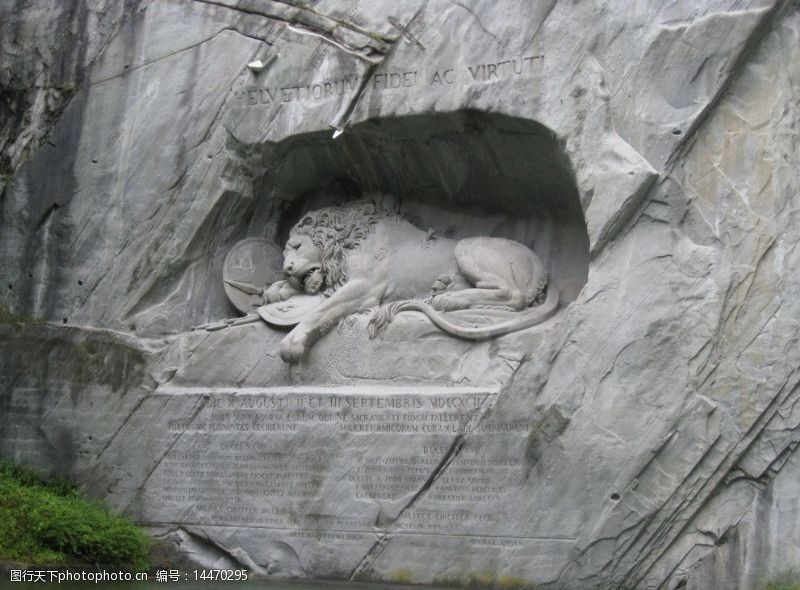 琉森受伤的狮子纪念碑图片