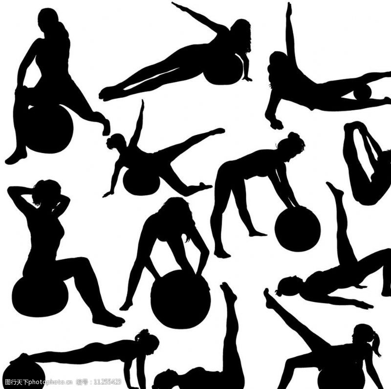 瑜珈体育运动人物图标图片