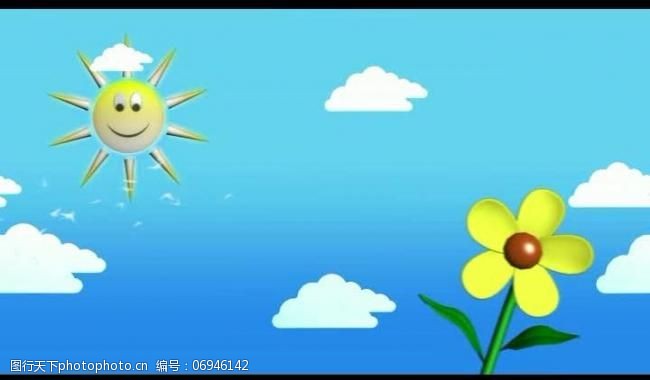 背景视频模板卡通花朵视频素材图片