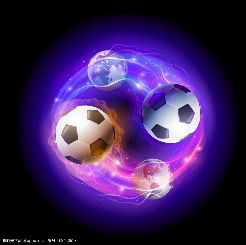 体育素材足球足球图片