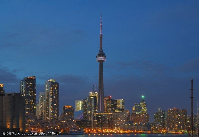 塔楼加拿大多伦多夜景图片