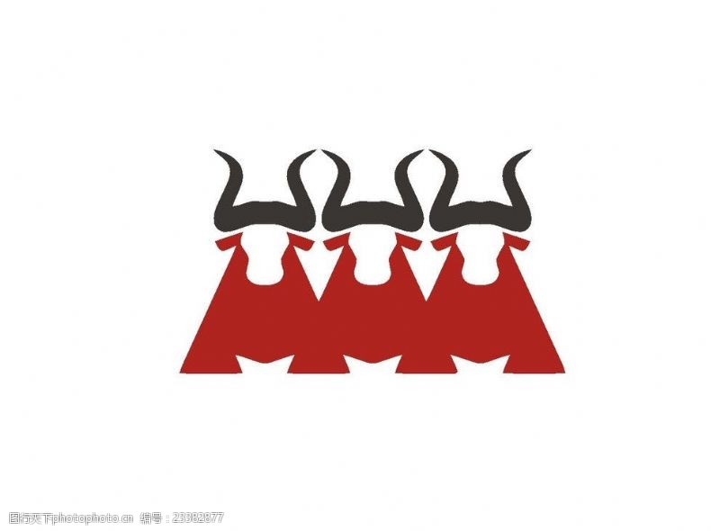 卡通小牛公牛logo