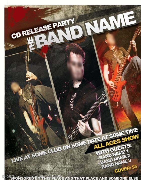 演唱会宣传单页金属乐队海报图片