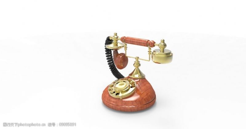 3d木纹老式电话图片