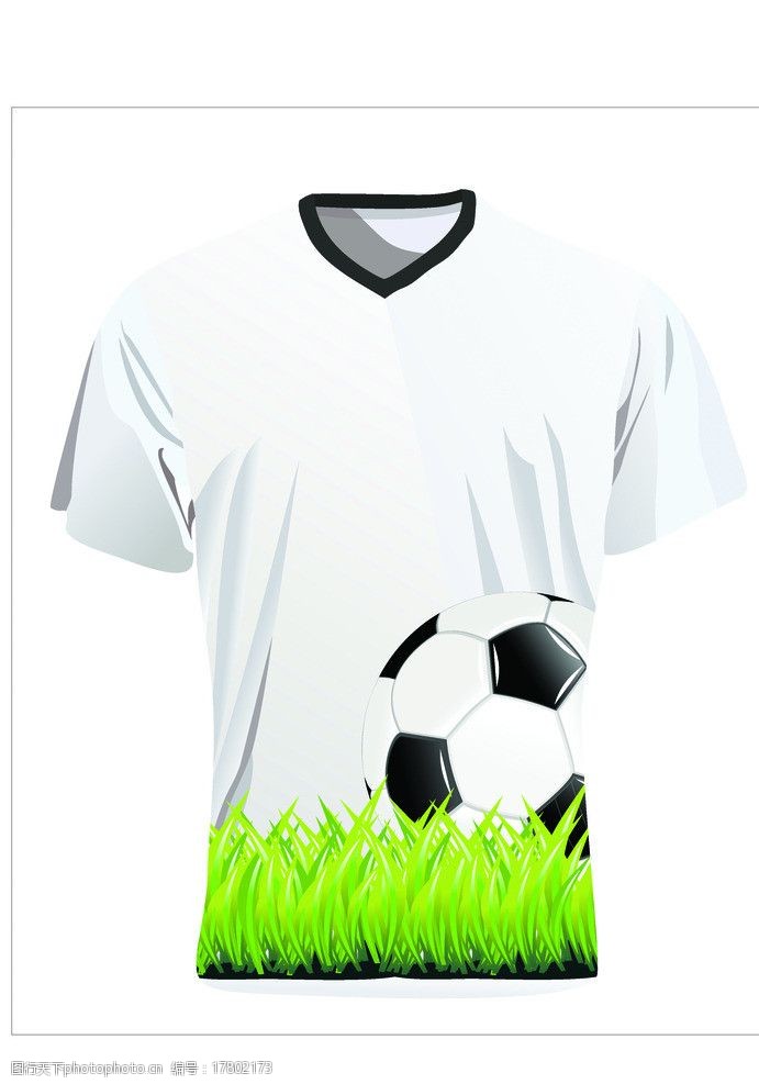 短袖足球服T恤设计图片