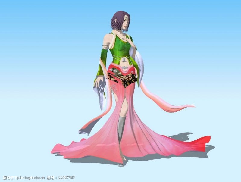 美丽中国公主3D模型