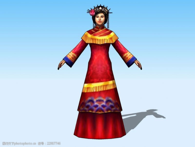 美丽中国新娘3D模型