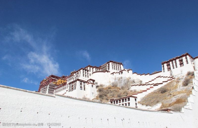 西藏旅行布达拉宫侧面图图片