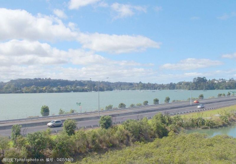 高速公路下载新西兰海滨风景图片