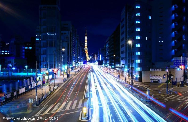 塔楼东京夜景图片