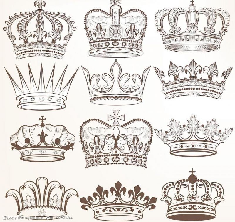 线条纹理模板下载皇冠图片