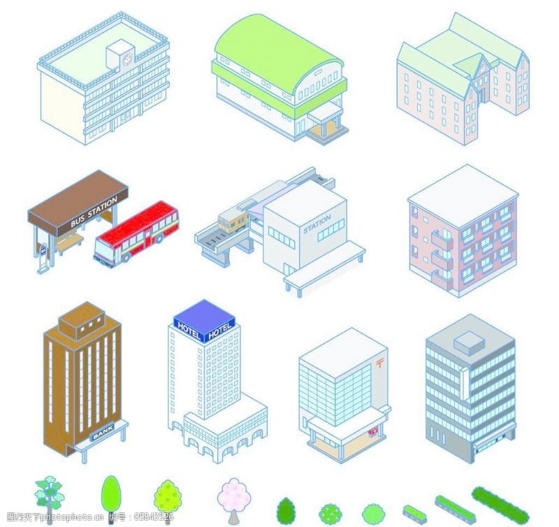 模型模板下载城市建筑图片