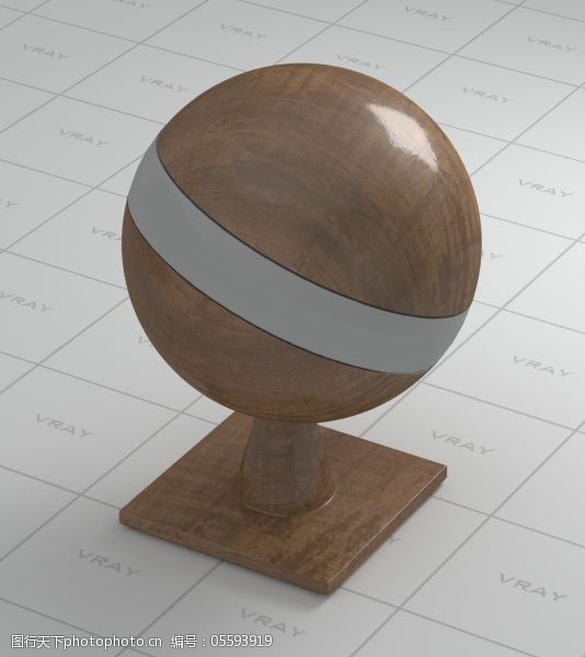 有贴图木材3d模型材质球