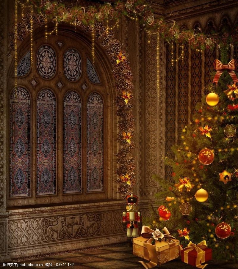 新年模板下载圣诞树素材下载图片