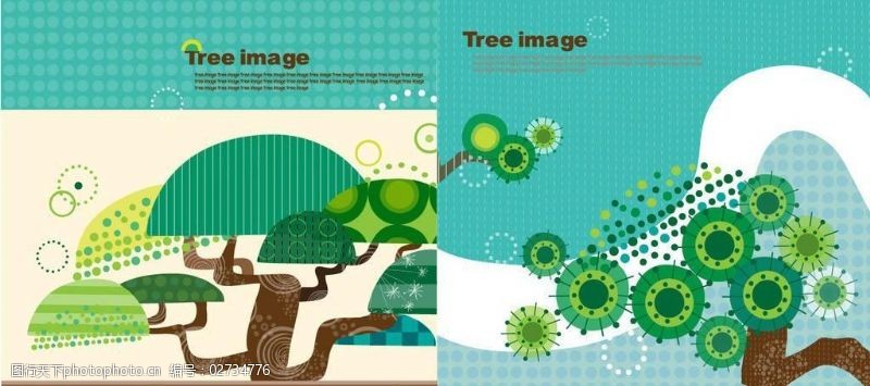 欧式图案模板下载绿树图片