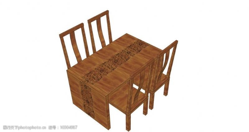 圈椅中式餐桌椅图片