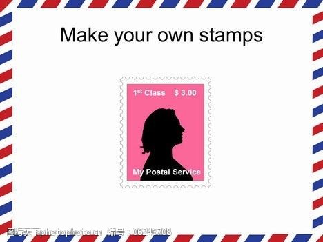 您可以在这里可编辑的邮票模板