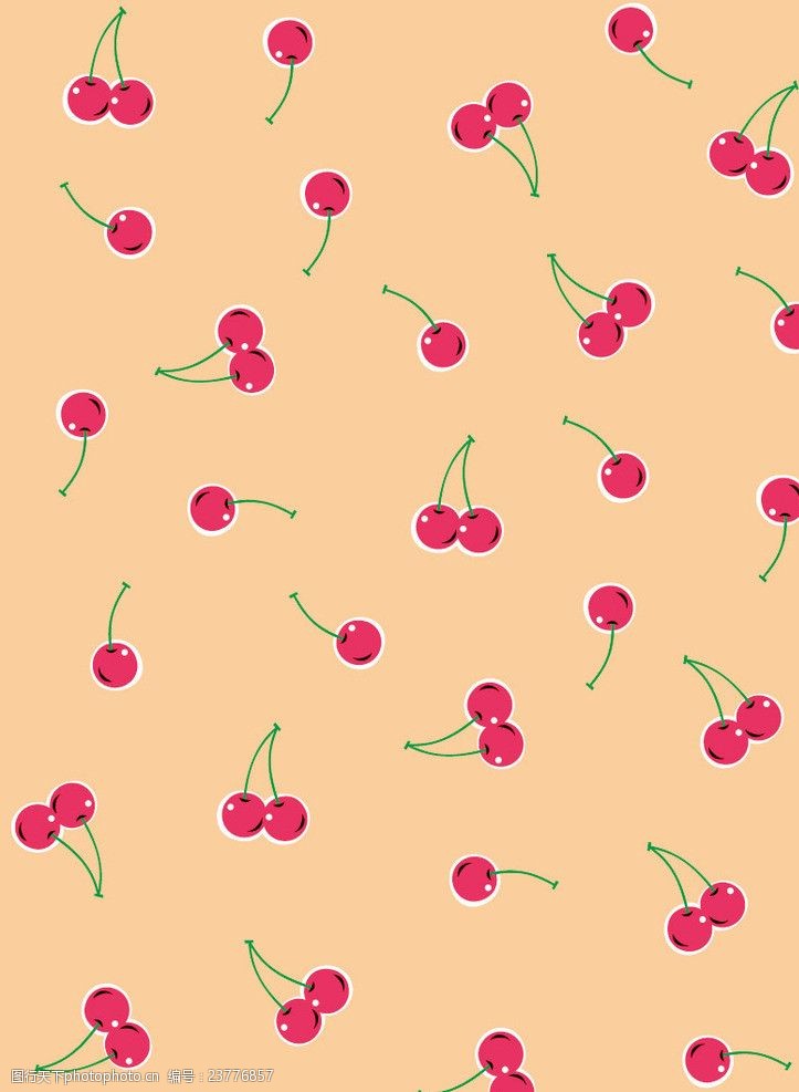 印染花纹樱桃
