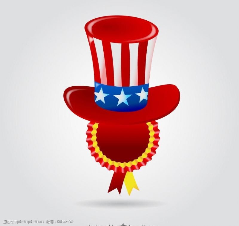 美国国旗模板下载小丑帽子图片