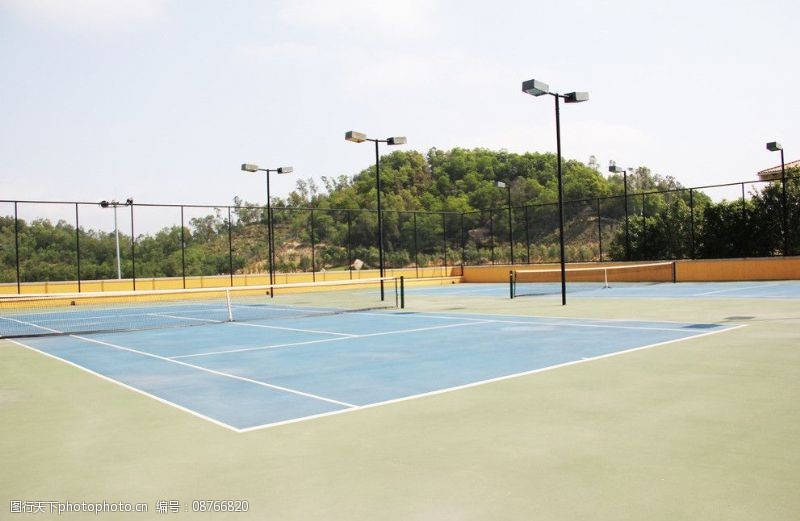 球类运动网球场图片